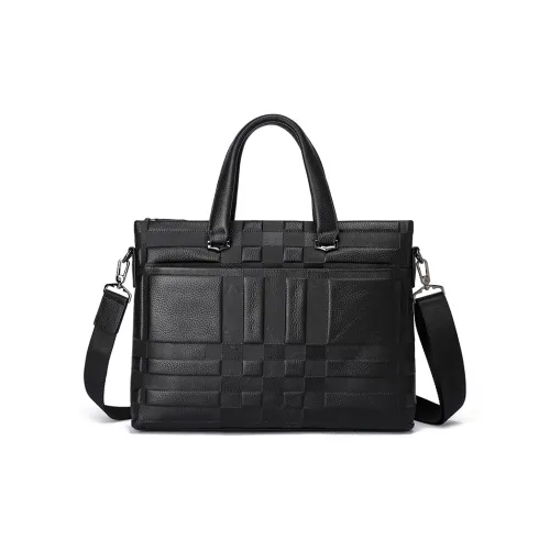 FAIRWHALE Сумка через плечо из коровьей кожи обычная мужская черная