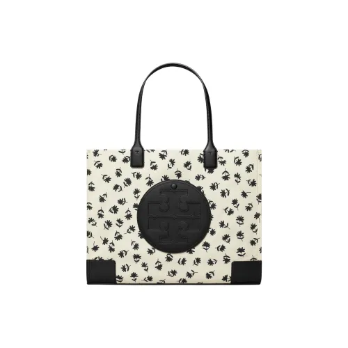 TORY BURCH Ella Переработанный полиэстер Материал Сумка-тоут Сумка для покупок Женская Черная Белая
