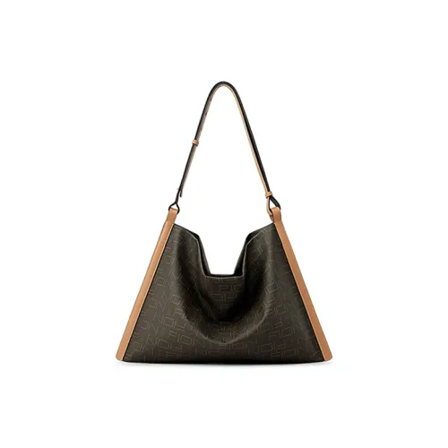 FION Artificial Leather Shoulder Bag Standard Women's Coffee Caramel