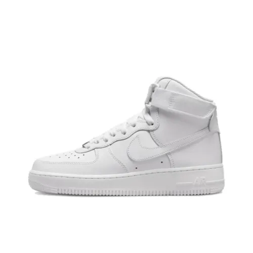 Nike Air Force 1 Slip Resistant Abrasion Resistant Высокие Кроссовки для скейтбординга Мужские Белые Зеленые