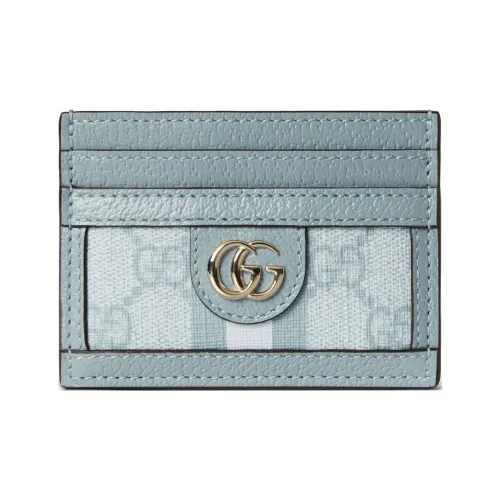 GUCCI Ophidia Холст и Кожа Картхолдер Женский Серый Синий