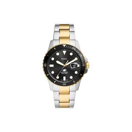 FOSSIL Blue Dive Collection Кварцевые Мужские Часы Наручной Ремень из Нержавеющей Стали 42 мм Черный Циферблат