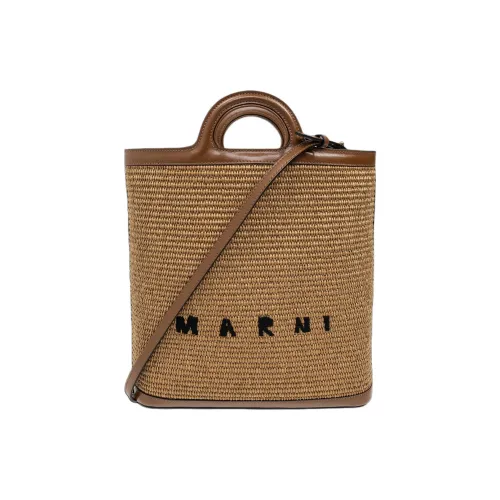 MARNI Cotton с полиамидной сумкой через плечо мужская коричневая сумка