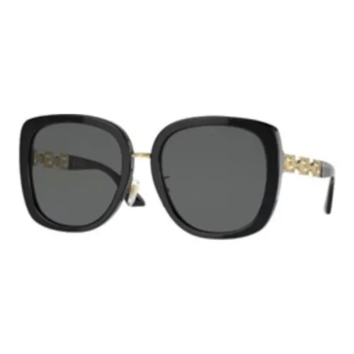 VERSACE Квадратные Солнцезащитные Очки Женские Черные