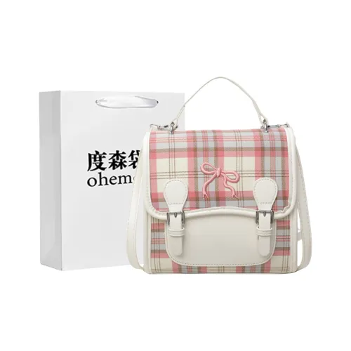 Dusen Kangaroo ПУ (полиуретан) Рюкзак Сумка Женская Белый Розовый