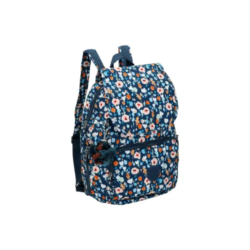 Kipling Полиэстер Рюкзак Унисекс Синий и Многоцветный