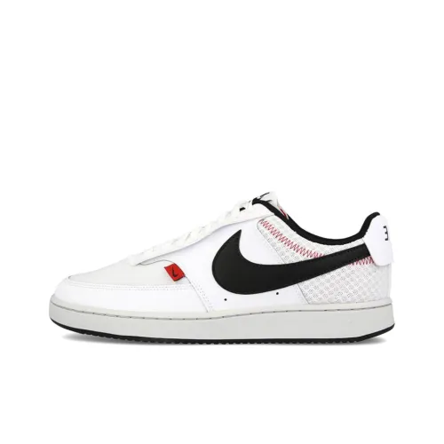 Nike Court Vision 1 Low Премиум Slip-Resistant Low Top Скейтборд Кроссовки Мужские Черный Белый Красный