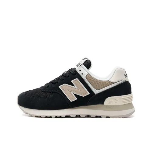 New Balance NB 574 Кэжуал Низкий Топ Черный Коричневый Белый Женский
