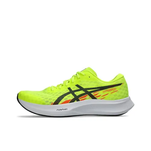 ASICS HYPER SPEED 4 Устойчивый к истиранию Дышащий Низкий Топ Марафон Гоночные Беговые Кроссовки Мужские Зеленый Черный