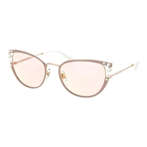 MIU MIU В зависимости от официального сайта OVAL SUNGLASSES Женские Розовый