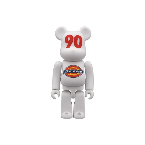 BE@RBRICK x Dickies 90-летие Памятный Белая версия Логотип Многоцветная версия Прозрачный Слепой бокс Карточка 100%