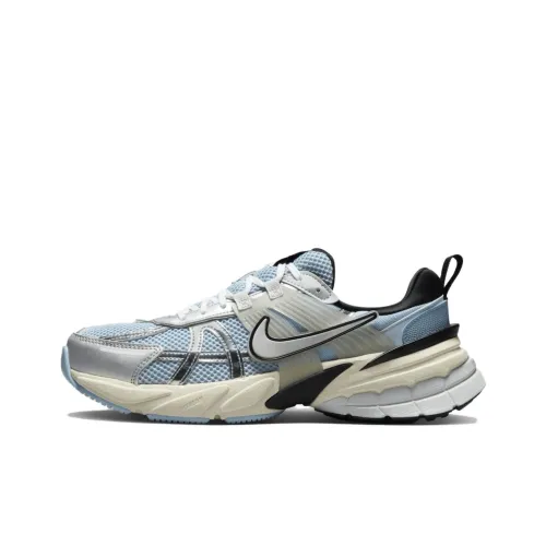 Nike V2K Run Slip-resistant Abrasion-resistant Low Top Casual Running Shoes Women's Black Blue Найк V2K Run Противоскользящий Устойчивый к истиранию Низкий Топ Повседневные Беговые Кроссовки Женские Черный Синий