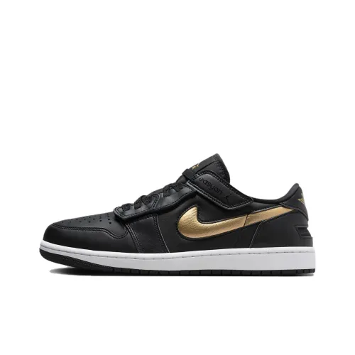 Jordan Air Jordan 1 Slip-resistant Abrasion-resistant Low Top Vintage Basketball Shoes Men's Black Джордан Эйр Джордан 1 Противоскользящий Устойчивый к истиранию Низкий Топ Винтажные Баскетбольные Кроссовки Мужские Черные