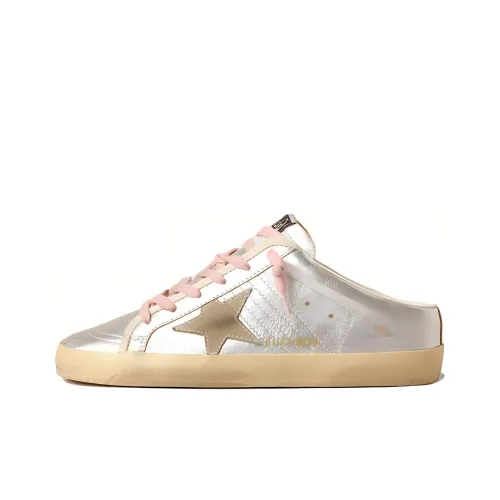 Golden Goose Супер Звезда Sabot Домашние тапочки Серебряный Женские