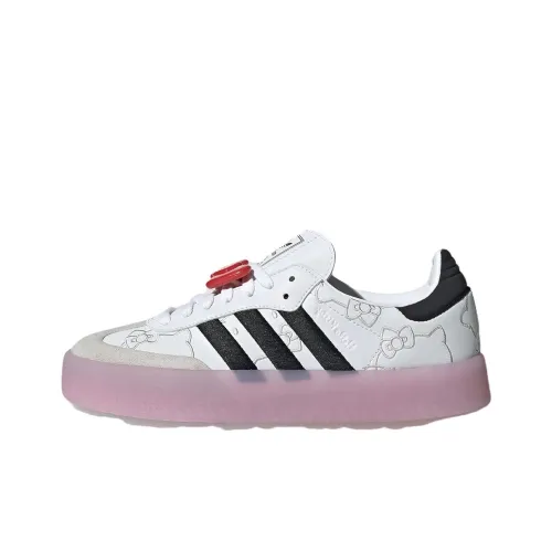 Adidas Originals x Hello Kitty SAMBAE Low Топ Кроссовки для скейтбординга Женские Белые Черные Розовые
