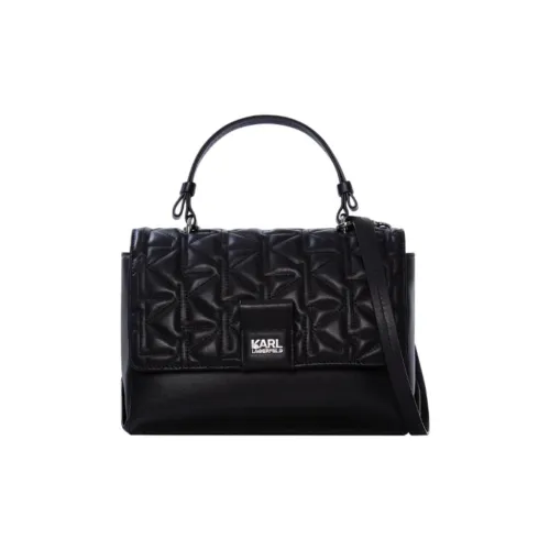 Karl Lagerfeld Сумка через плечо из коровьей кожи сумка среднего размера женская черная оранжевая красная