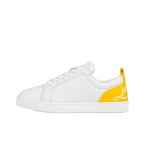 Christian Louboutin Fun Louis Junior Скейтборд Кроссовки Низкие Белый Желтый Мужской