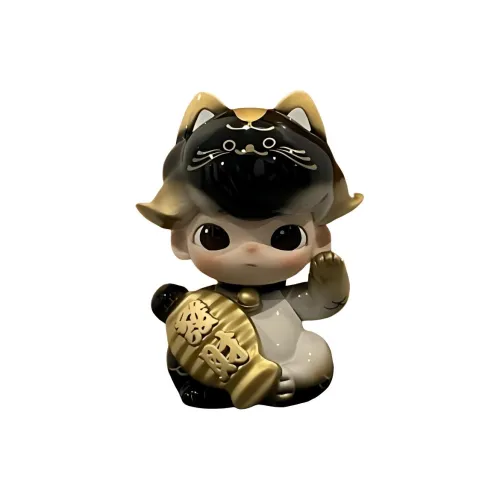 POP MART Dimoo Черное Золото Богатство Привлекательность Черный Карп Омытый Славами Модные Фигурки