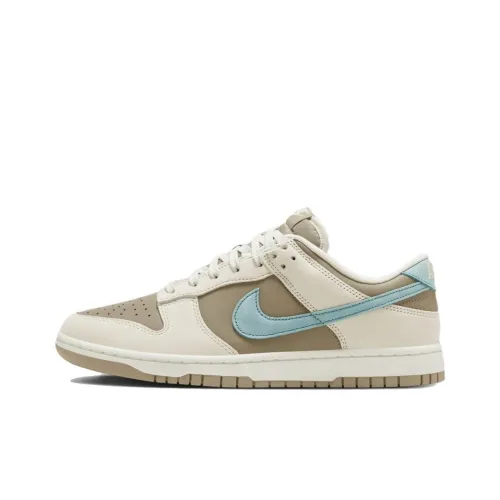 Nike Dunk Скейтборд Кроссовки Низкие Топ Бежевый Коричневый Синий Унисекс