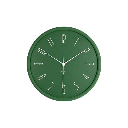 HENSE Радиоконтролируемый механизм BAS Стена Часы Унисекс Зеленый циферблат HW195