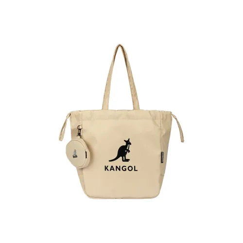 KANGOL Ткань Большая Сумка-тоут Сумка через плечо Большая унисекс Черная