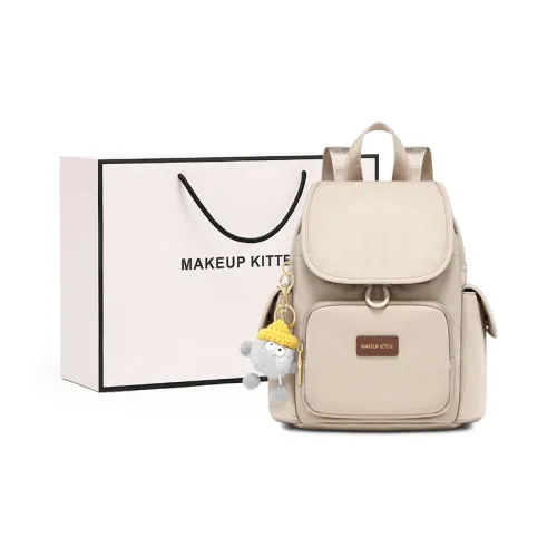 MAKEUP KITTEN Нейлоновая ткань с синтетической кожей рюкзак женский хаки черный