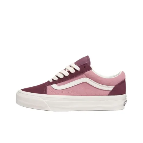 Vans Old Skool 36 Скейтборд Кроссовки Низкие Топ Фиолетовый Белый Розовый Унисекс