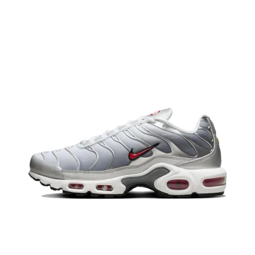 Nike Air Max Plus Устойчивый к истиранию Низкий Топ Повседневные Беговые кроссовки Унисекс Серый Красный