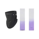 Белые и фиолетовые ледяные рукава + серая маска для лица