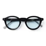 Черная резинка с светло-синими линзами