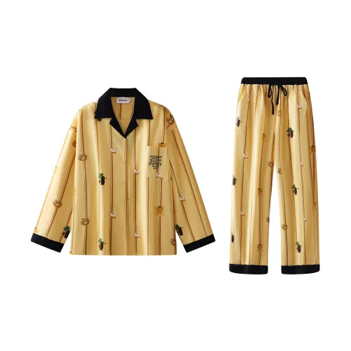 Wabi Town Пижамный комплект Женские Желтые