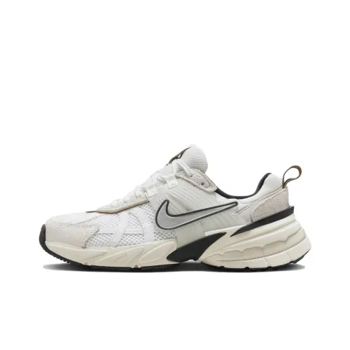 Nike V2K Run Дышащий Низкий Топ Повседневный Городской Коммутирование Беговые кроссовки Женские Черный Белый