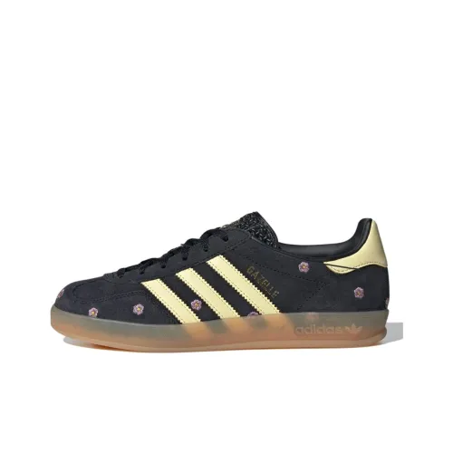 Adidas Originals GAZELLE INDOOR Скейтборд Кроссовки Низкие Черные Желтые Унисекс