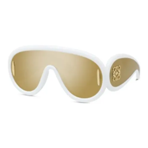 LOEWE Нерегулярная форма Солнцезащитные очки Мужской Белый