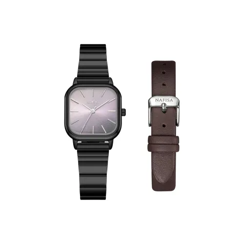 NAFISA Rainbow Collection Watch Luxury Lite Кварцевый механизм Металлический ремешок Часы Женские Часы Фиолетовый циферблат