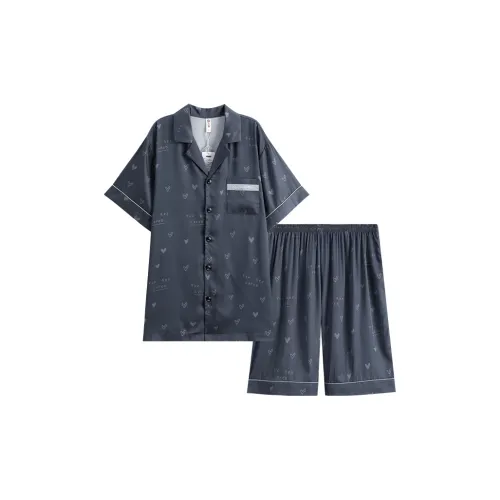 FENTENG Пижамный комплект мужской темно-серый синий