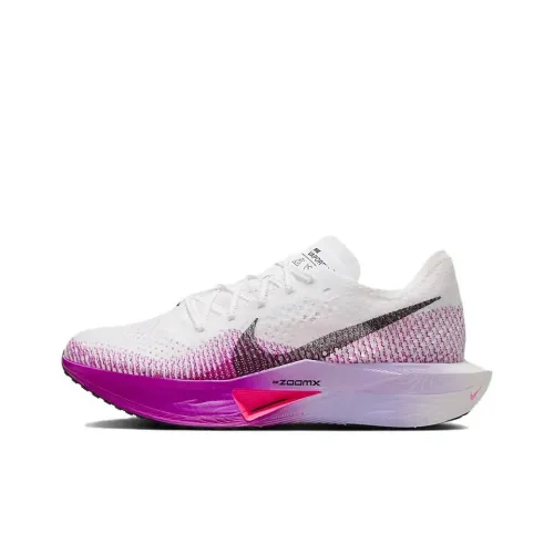 Nike ZoomX Vaporfly 3 Беговые кроссовки Низкий топ Белый Розовый Женский