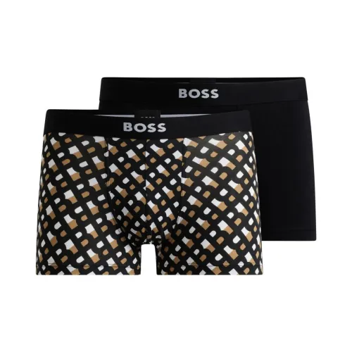 Hugo Boss 2 упаковки мужские боксер-шорты коричневые + черные