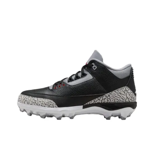 Jordan Air Джордан 3 Противоскользящее и Износостойкое Покрытие Футбольные бутсы Мужские Черные