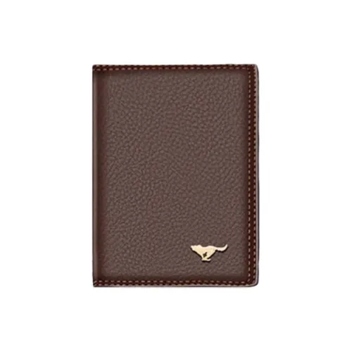 SEPTWOLVES Коровья кожа Держатель для карт Стандартный Мужской Кофе