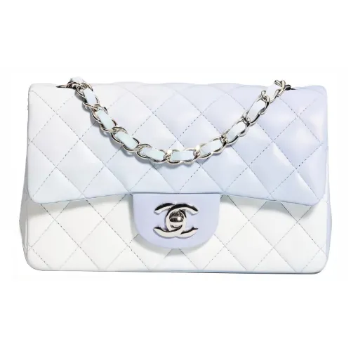 CHANEL Classic Flap CF Овчина Сумка через плечо Мини Женская Светло-синяя SE