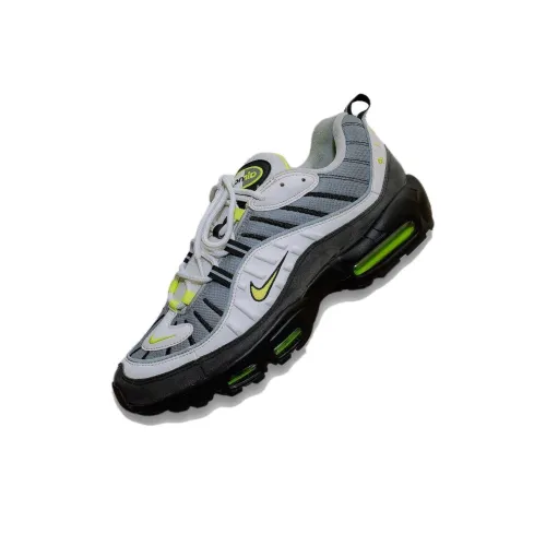 Nike Air Max 98 Low Топ Повседневные Беговые Кроссовки Унисекс Серый Белый