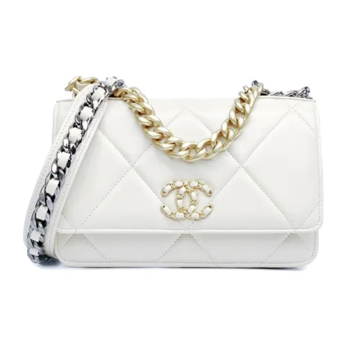 CHANEL 19BagWOC Овечья кожа Портативная Сумка через плечо Сумка на плечо Женская Белая