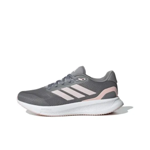 Adidas Runfalcon 5,0 Slip-resistant Abrasion-resistant Low Top Casual Running Shoes Women's Gray White Pink Adidas Runfalcon 5,0 Противоскользящий Устойчивый к истиранию Низкий Топ Повседневные Беговые Кроссовки Женские Серый Белый Розовый