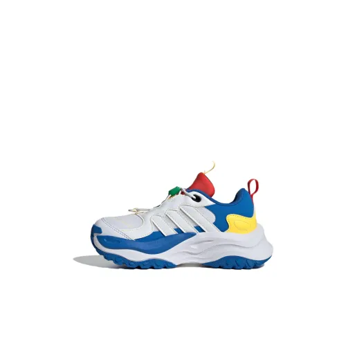 Adidas Maxxwavy Slip-resistant Abrasion-resistant Low Top Kids Lifestyle Shoes White Blue Kids