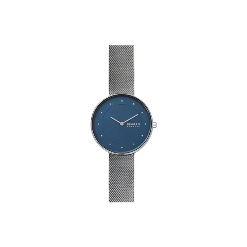 SKAGEN Gitte Collection Наручные часы Кварцевый механизм Нержавеющая сталь Ремешок 38 мм Синий циферблат Унисекс