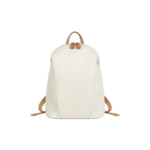 Thereble Синтетическая кожа Рюкзак Большой Women's White Магнолия Песчаниковый серый Персиково-розовый Обожженный Лист Коричневый