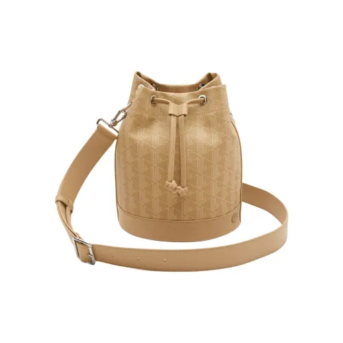 LACOSTE Покрытие ПУ (полиуретан) с хлопком ведрообразные сумки сумки через плечо сумка на плечо женская бежевый