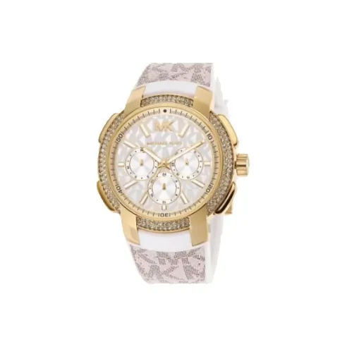 MICHAEL KORS Наручные часы Кварцевый механизм Силиконовый ремешок 42 мм Белый циферблат Женские часы