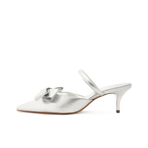 Schutz Домашние тапочки 6,3 см Женские Серебряные